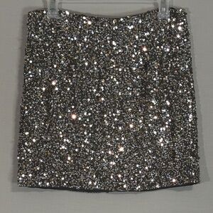 Vince Champagne Gold Sequin Mini Skirt Size 4 Party Cocktail